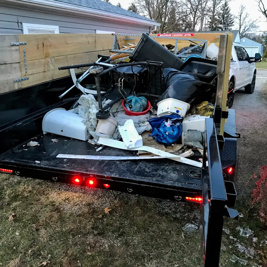 Roll-off dumpster delivered to a residential driveway in Pollock Pines