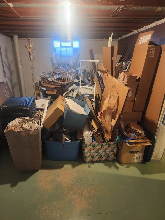 Roll-off dumpster container at job site for 15 Yard Dumpster Rental in Pollock Pines